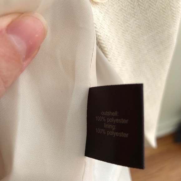 The Limited Women’s Classic Cream Herringbone Blazer - Picture 5 of 5